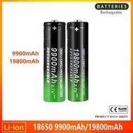 Original New 18650 rechargeable pointed lithium battery 3.7V 9900/19800mah