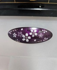 🈹️日牌紫色櫻花彈弓夾 髮夾 Mushroom Osewaya