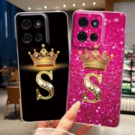 Casing For Moto G75 5G Phone Case Motorola Moto G75 5G Case Clear Silicone Soft Jelly Fashion Crown 