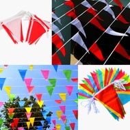 MERAH 7 Meters Red, white and colorful triangular flags, Indonesian Independence Day triangular clot