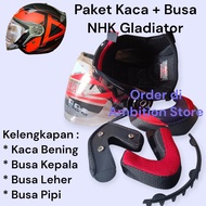 Paket Kaca Visor Helm NHK Gladiator Busa Set NHK Gladiator Paket Kaca Busa NHK Gladiator