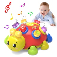 Baby Crawling Toys 6-12 Months,Musical Ladybug Crawling Toy for Infants 0-3-6 7 8 9 10 12-18 Months,