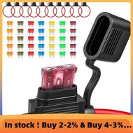 10Pack Inline Fuse Holder 12V,12 AWG Waterproof Fuse Holder with 35Pcs (5A/7.5A/10A/15A/20A/30A/40A)
