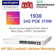 HP / HPE 1930 24G POE+ 370W Aruba Instant On Smart 24-port Gigabit PoE+ 370W & 4x 10G SFP+ Switch JL