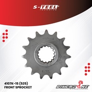 S-TEEL 4107K-15 (525) Front Sprocket for DUCATI MOTORCYCLE by Bikerzone Official Store