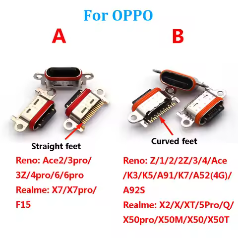5/10/20Pcs USB Charging Connector For OPPO Reno Ace 2 2Z Z 3Z 4 3 6 Pro K3 K5 K7 A91 A92S Q Realme X