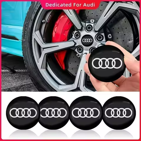 4pcs 56mm Car Wheel Hub Cap Sticker Car Emblem Badge Decoration For Audi SLine Q3 Q5 Q7 RS3 RS4 A3 A