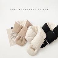 韓版簡約夾棉毛絨兒童圍巾秋冬季嬰兒保暖防風男女寶寶交叉圍脖套