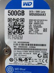 WD 500G 3.5吋硬碟 WD5000AAKX-22ERMA0 良品 灌系統 資料備份NO.058