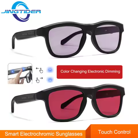 GV90 Smart Audio Glasses Electric Dimming Color Changing Sunglasses AI Translation Bluetooth Call UV