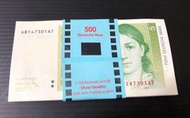 【低價外鈔】德國1991年 5MARK 德國馬克 紙鈔 100枚一刀，AA字軌，少見~