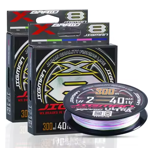YGK-Upgrade X8 Braid Jigman Ultra PE Fishing Line, Multicolored High Strength, Ocean Fishing Line, M