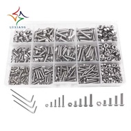 Screw and Nut Kit,Machine Screw and Nut Kit, 500 Pcs M3 M4 M5 Stainless Steel Button Head Hex Socket