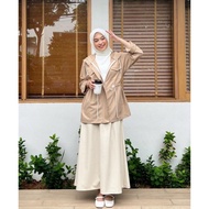 Livou - Heyna Parka Jaket Wanita Oversize Cotton-Blend