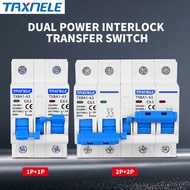1P+1P 2P+2P MTS AC Manual Transfer Switch Circuit Breaker Changeover Switch MCB 40A 63A