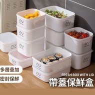大容量保鮮盒 帶蓋收納盒 密實盒 食物保鮮盒 微波保鮮盒 耐熱保鮮盒 蛋糕盒 餅乾盒 便當盒（長形/大號/1400ml）