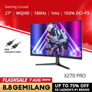 PRISM+ X270 PRO 27 180Hz 1ms 1500R Curved WQHD Adaptive Sync Ready Gaming Monitor [2560 x 1440]