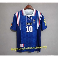 1996 Retro Edition France Home Soccer Jersey Football # ZIDANE