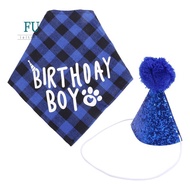 Dog Birthday Party Supplies,Pet Birthday Hat and Boy Doggy Birthday Bandana Set