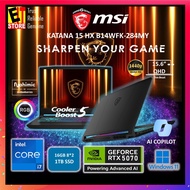 MSI Gaming Laptop KATANA 15 HX AI B14WGK-284MY (i7-14650HX/16GB/1TB/15.6" QHD/RTX5070 8GB GDDR7/RGB 