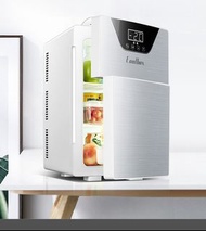 20L 雙核制冷制暖迷你小雪櫃 家用商用冷熱二用 雙 IC 半導體雙門數碼顯示 無壓縮機雪柜 保鮮蔬果冷藏露營車尾箱化妝品紅酒小雪櫃 mini bar fridge for car camping 