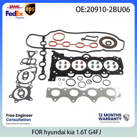 G4FJ Engien gasket set FOR HYUNDAI CRETA i30 KONA SONATA ix25 KIA CEED SOUL K4 K5 KX3 KX5 1.6L 1.6 L