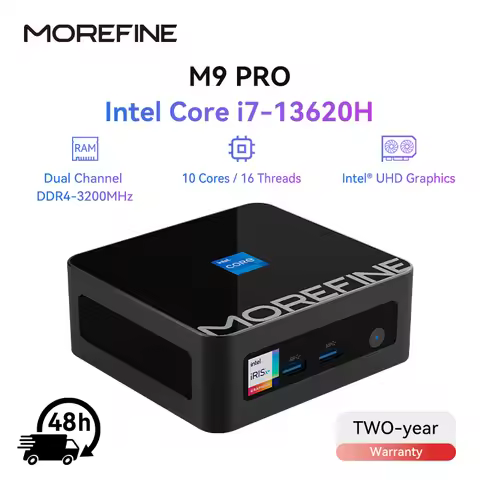 MOREFINE M9 Pro Mini PC with 13th Gen Core i7-13620H 16G DDR4 RAM1TB PCIe4.0 NVME SSD Desktop Comput