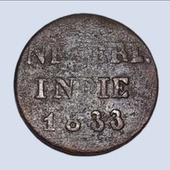 Koleksi Uang Koin Kuno 1 Cent Nederl Indie Tahun 1833 D LANGKAKEYDATE