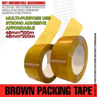WZT 100 METERS & 200 METERS 4.8CM (1 PIECE ) HIGH QUALITY BROWN TAPE TAN PACKING TAPE