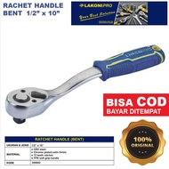 LAKONI PRO RACHET HANDLE BENT (RUBBER HANDLE) 1/2" X 10" (200662) BENDED RACHET HANDLE/