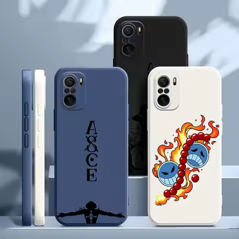 Ones Pieces Anime Ace Fire Case For Xiaomi Poco X7 F7 M7 X4 X5 F6 M6 Pro 5G Mi 11T 12T 13T 14T 15T P
