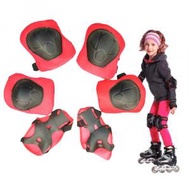 KidsLand - 兒童護具套裝(一套六件), 護膝和護肘手腕護具, 適合騎單車,輪滑,滑板,滑板車等戶外運動