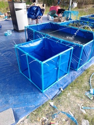 กระชังบกบ่อผ้าใบ PE 200 Super ขนาดกว้าง 80 * 150 ลึก 60 ซมราคาพร้อมโครง