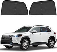 Car Window Sunshade - 2Pack Rear Window Custom for Toyota Corolla Cross 2022-2024, Side Glass Covers and Screen, Block Sun Rays Curtains, Heat and Insect Protection, for Baby in Cars