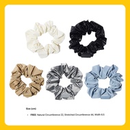 🇰🇷 ML Korean Local Stock Hunter HDW0001CZZ Glossy Hair Scrunchie Silver Available via ML Proxy Buy