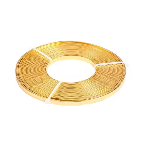 32 Feet 5mm Wide Flat Jewelry Craft Wire 18 Gauge Metal Wire Aluminum Wire for Bezel Bracelet DIY Sc