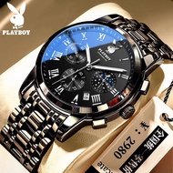 【PLAYBOY】นาฬิกาผู้ชาย 2025 ใหม่ นาฬิกาลำลองผู้ชาย นาฬิกาผู้ชายกันน้ำ นาฬิกาทางการ นาฬิกาข้อมือ ผญ าย