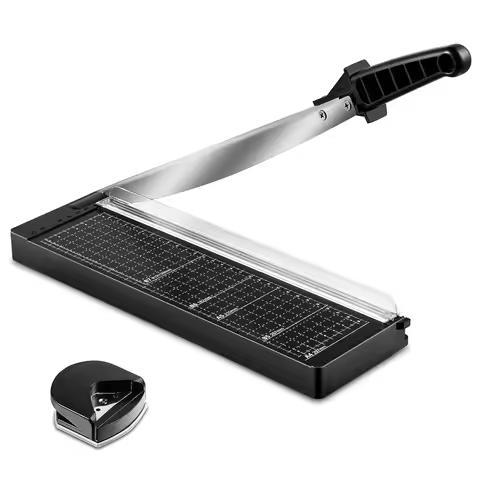Black rounded corner paper cutter, 8-sheet capacity paper cutter, cardstock paper cutter, crafts, cl