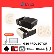 🔥10 Years Warranty 🔥 6000 lumens G86 Projector FULL HD 1080P Android Mini Projector WIFI LCD A80 Protable Projector