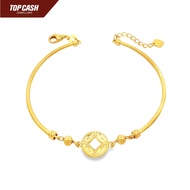 Top Cash Jewellery 916 Gold Ancient Coin Adjustable Baby Bangle