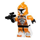 LEGO Star Wars Minifigure - Orange Bomb Squad Trooper with Blaster Gun (7913)