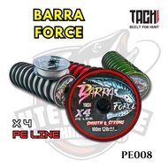 TACHI BARRA FORCE PE4X Casting Braided Line 100M 6-60lbs Line Saltwater Freshwater Tali Ultra Strong