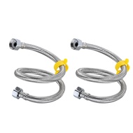 304 Stainless Steel Double-Headed Pipe Toilet Inlet Pipe Braided Pipe High Pressure Hose Faucet Hose