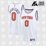 Kevincenzo New York White Basketball jersey 0 (fade away)
