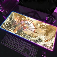 Taihou Azur Lane Mouse Pad RGB LED Non-slip Desk Mat Rubber Gaming Accessories Large XXL Computer Of