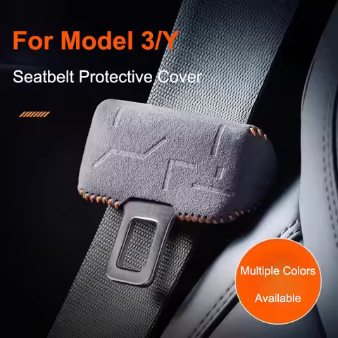 For Tesla Model 3 Y Car Seat Belt Anti-Scratch Cover Suede Anti Collision Protector Case For Model 3
