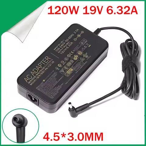 19V 6.32A 120W 4.5*3.0mm AC Adapter Power Laptop Charger For ASUS ROG G501JW UX501J G501VW UX501J R5