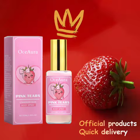 OceanAura Strawberry Musk Body Mist Refreshing Moisturizing Nourishing Fragrance Spray for All Skin 