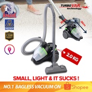 BRAVADO TurboVAK VC1001 Bagless HEPA Wet Dry Vacuum Cleaner Dust Extractor (2L)