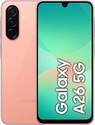 Samsung Galaxy A26 5G, Android Smartphone, 128GB Storage, 6GB RAM, Peach Pink, 50MP Camera, Large Di